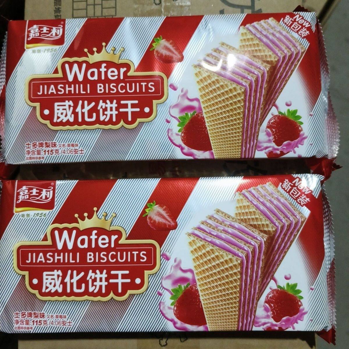 4月产嘉士利威化饼干115g