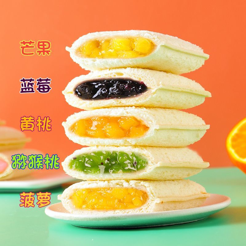 乳酸菌果酱夹心口袋面包