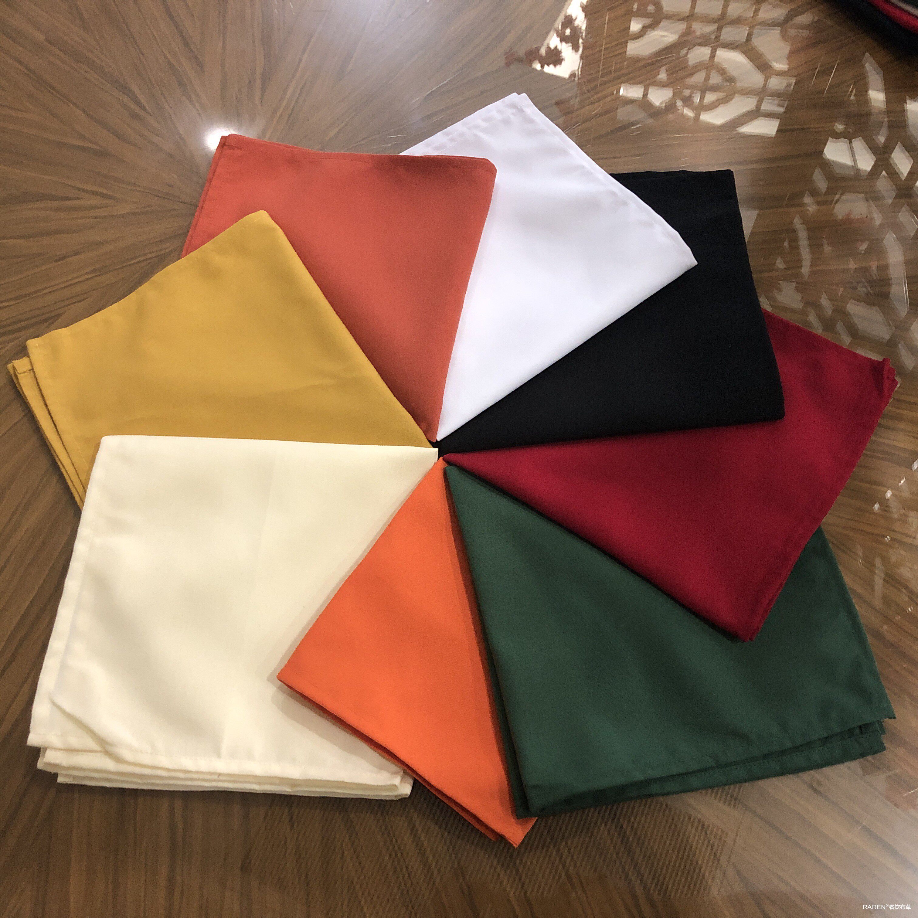 RAREN加厚棉感餐巾星级酒店饭店餐厅口布折花席巾非纯棉可定制