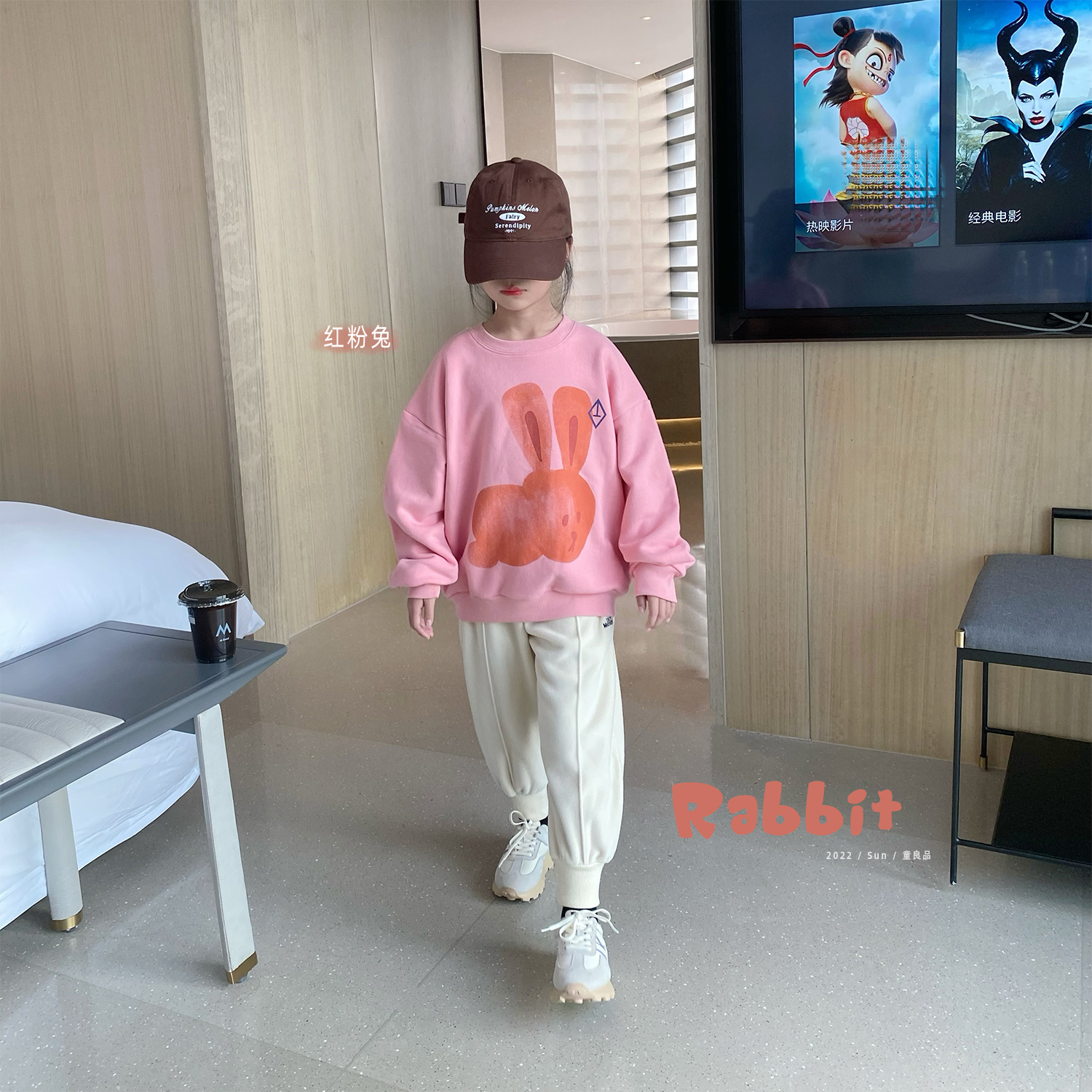 Sun 童品 | 女童卡通印花加绒卫衣中大童休闲套头衫儿童保暖上衣