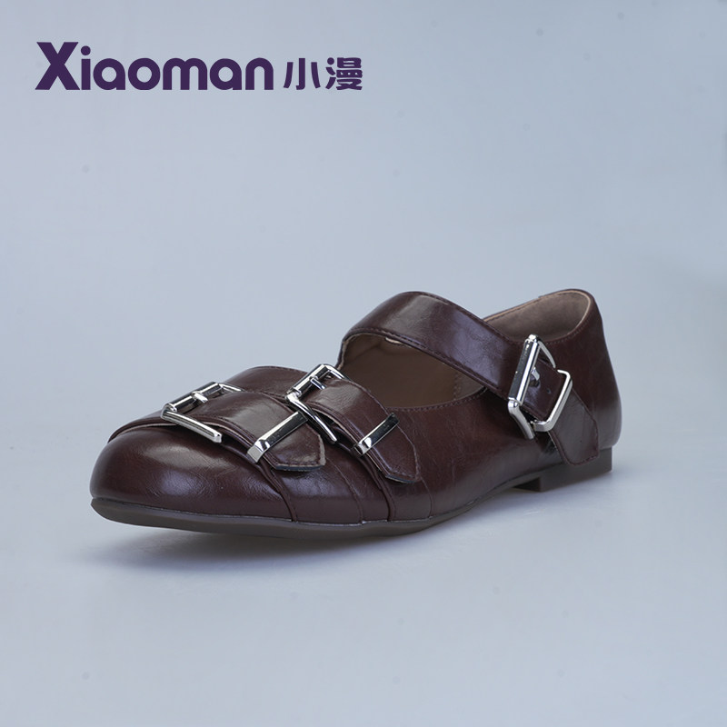 小漫2026春季新品平底不累脚芭蕾舞鞋舒适百搭单鞋皮带扣浅口鞋,女鞋,深口单鞋,淘宝优惠券,粉丝福利购,淘宝优惠卷