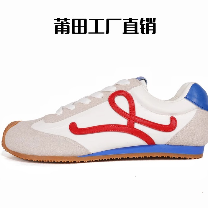 莆田鞋款女鞋春季爆款休闲鞋超火小白鞋运动鞋平底拼色复古运动鞋