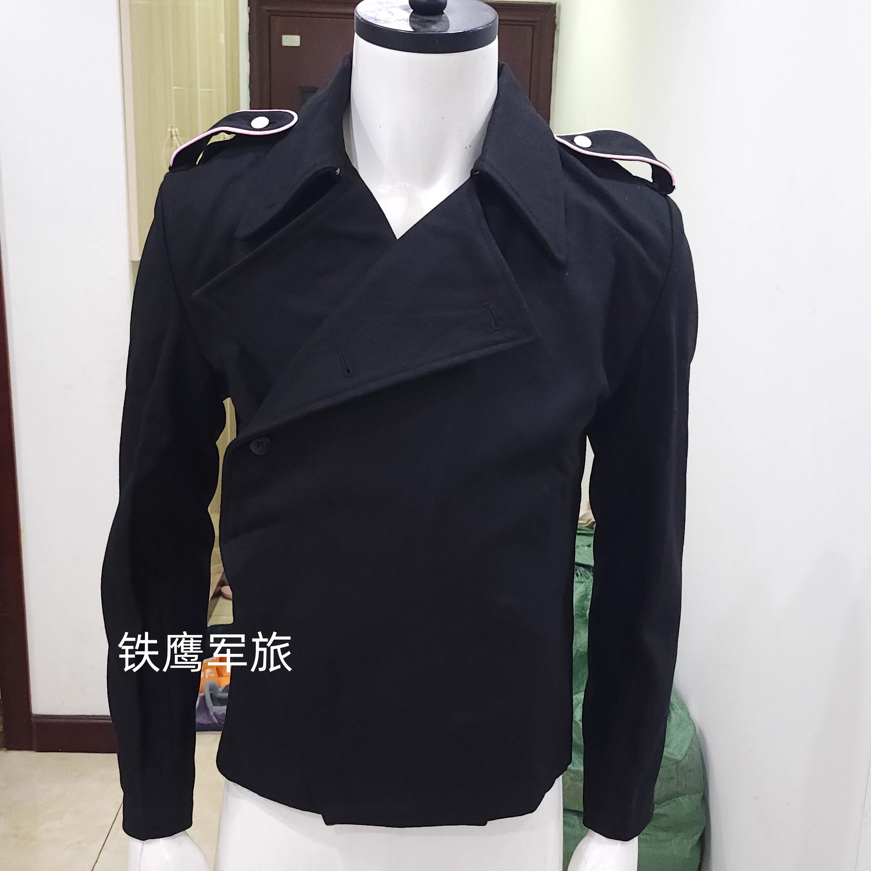 德国黑色毛呢防军装甲兵夹克m36后期坦克兵短款上衣