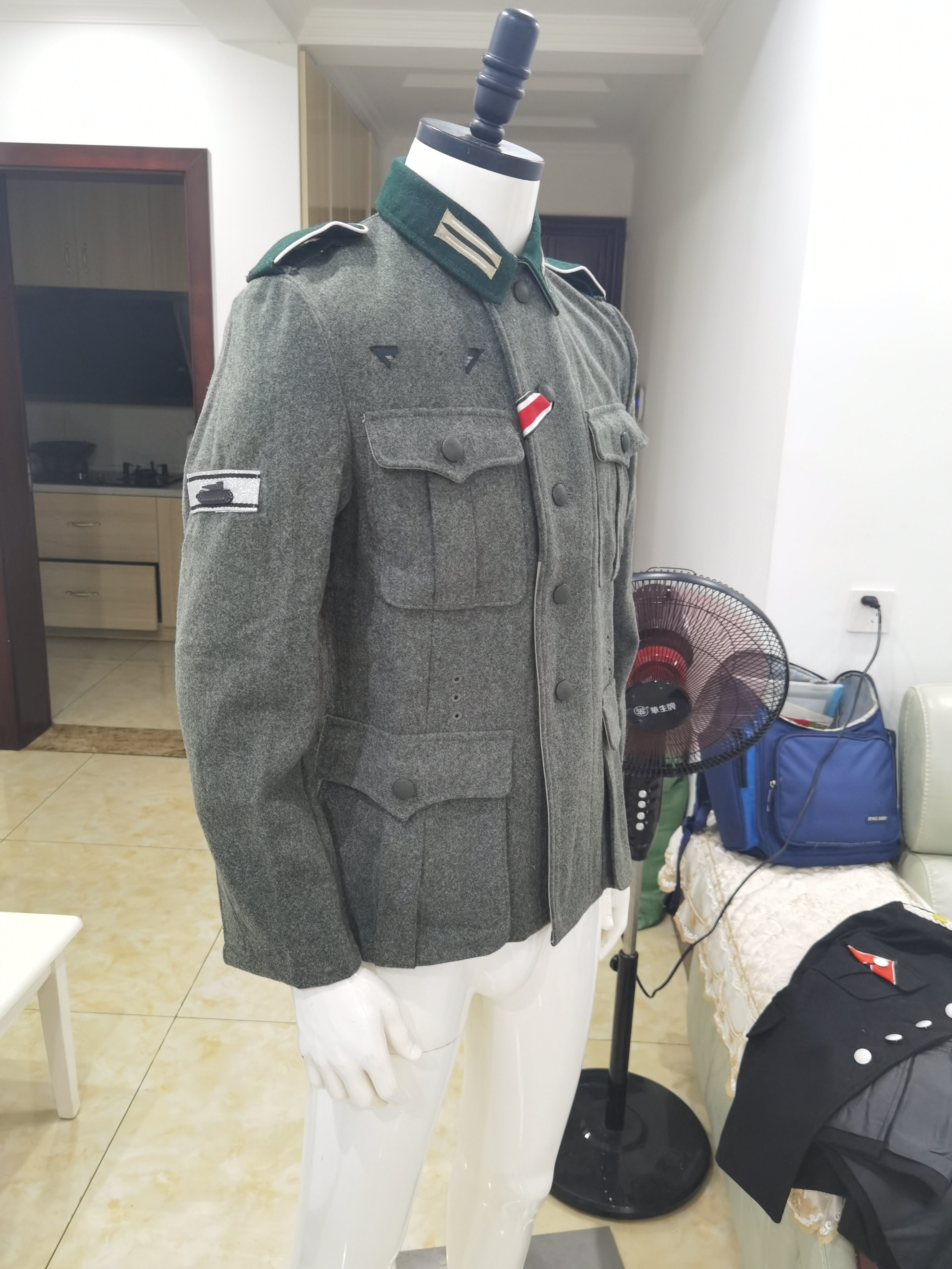 德军国防军m36列兵羊毛呢野战服原野灰套装