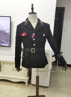 德国精英黑色羊毛呢M32上校套装 WS野战服夹克外套