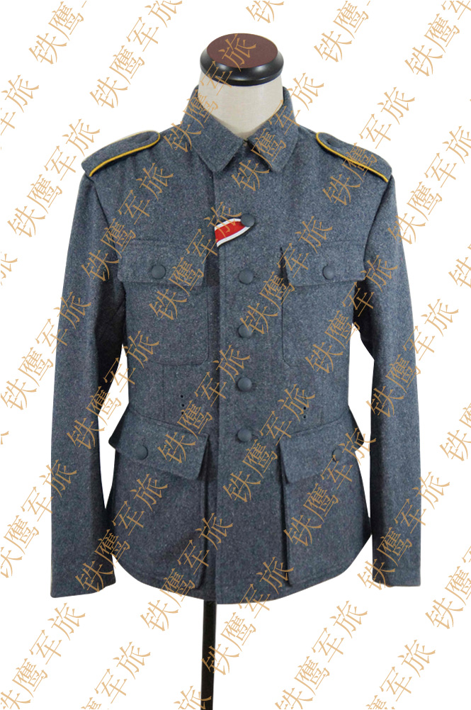 〔高级定制〕德空君蓝灰毛呢制服上衣 野战服上衣