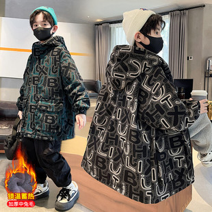 牛仔布B类保暖男印花棉袄/棉服