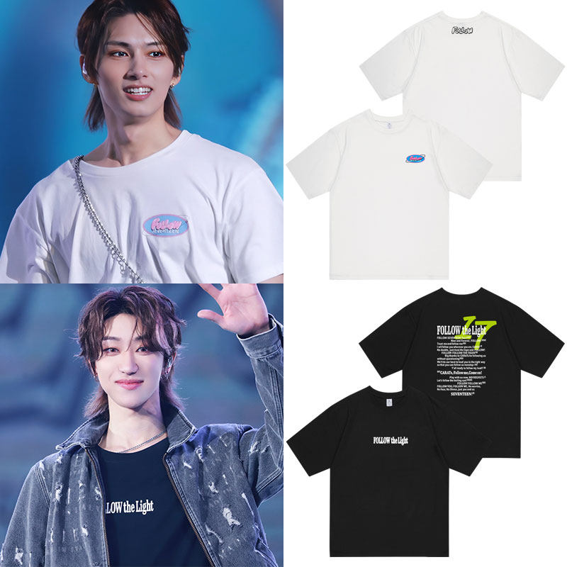 SEVENTEEN TOUR FOLLOW澳门演唱会周边同款衣服印花纯棉短袖T体恤