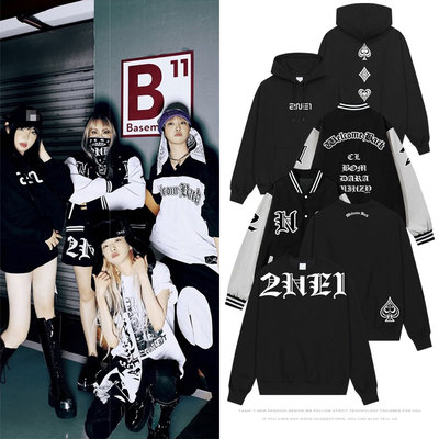 NMIXX金智羽穿搭同款卫衣薄款加绒印花套头连帽衫男女外穿春秋冬