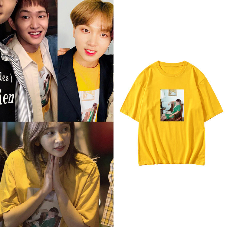 shinee温流安喜延希妍哈妮楷灿李东赫同款短袖t恤宽松男女