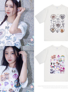 ILLIT演唱会打歌舞台周边应援卢玧我李沅禧同款短袖T恤纯棉男女装