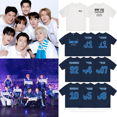 SuperJunior世巡演唱会周边银赫李东海圭贤利特同款衣服短袖T恤