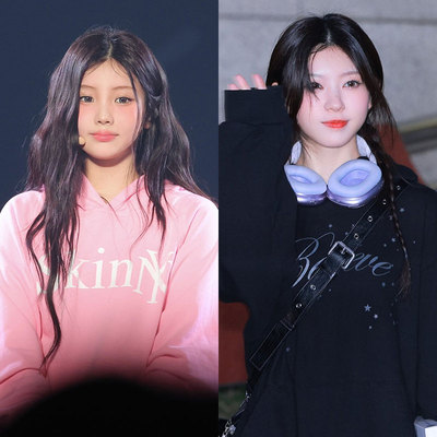 ILLIT李沅禧境萌花同款卫衣服宽松印花跳舞套头帽衫学生潮流男女