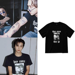 superjunior金艺声nct dream李楷灿同款衣服宽松中袖印花短袖T恤