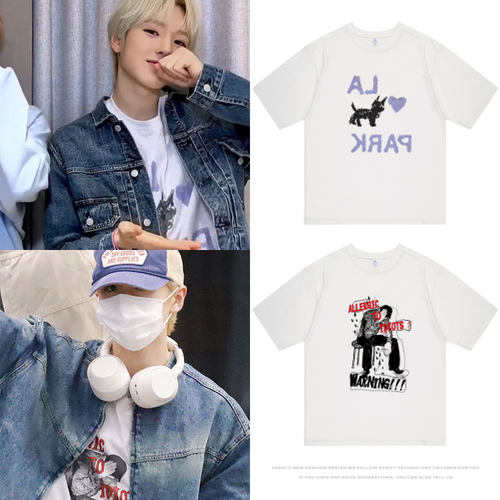 NCTWISH得能勇志YUSHI藤永咲哉SAKUYA同款短袖T恤纯棉印花打底衫