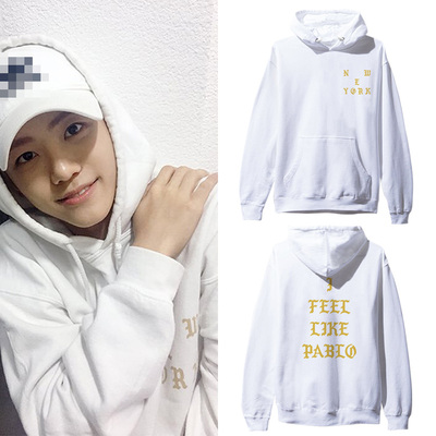 组合罗渽民ins卫衣BF连帽衫加绒