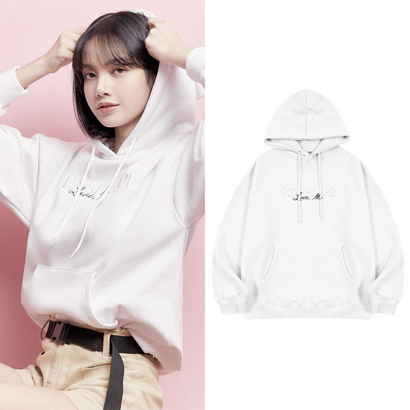 lisa同款衣服宽松字母印花加绒薄春秋冬打歌服慵懒风外穿休闲卫衣