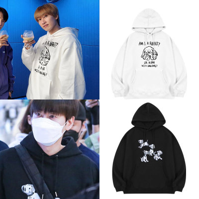 SuperJunior李赫宰银赫同款卫衣服宽松套头印花加绒薄款秋冬上衣