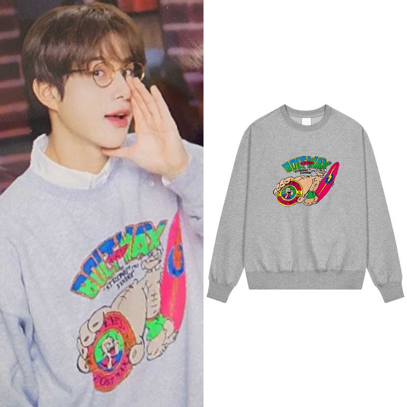 NCT127金廷祐同款卫衣服春秋冬宽松百搭加绒薄款圆领休闲男女上衣