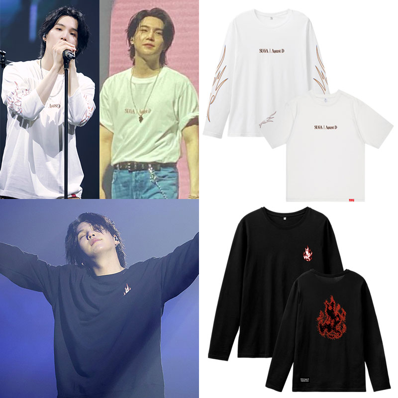 防弹少年团闵玧其SUGA AgustD D-DAY演唱会同款长短袖t体恤上衣服