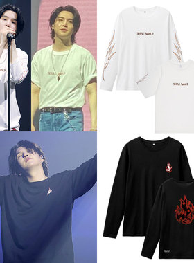 防弹少年团闵玧其SUGA AgustD D-DAY演唱会同款长短袖t体恤上衣服