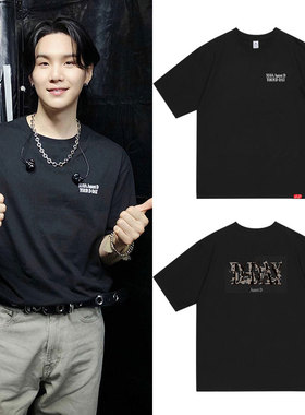 防弹少年团SUGA闵玧其AgustD D-DAY曼谷演唱会周边同款短袖T体恤