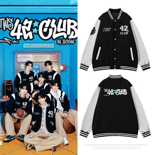 2025TWS42CLUBFM演唱会首尔场周边同款卫衣棒球衣服宽松薄款外套