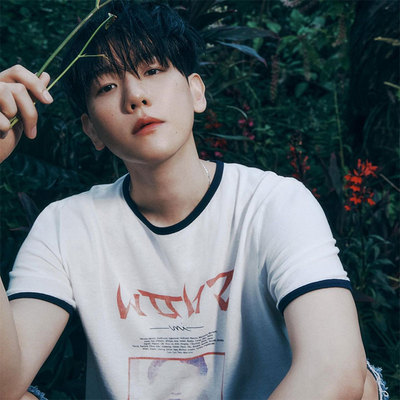 边伯贤BEAKHYUN HelloWorld周边同款衣服纯棉撞色边短袖T恤打底衫