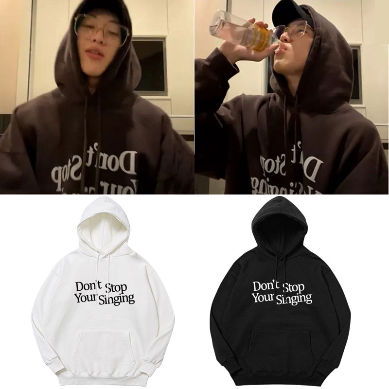 GOT7 BAMBAM ins超火同款字母印花卫衣服秋冬加绒薄连帽衫外套