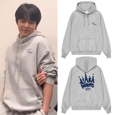 EXO金秀珉锡XIUMIN同款衣服卫衣服宽松印花男女连帽衫加绒薄秋冬