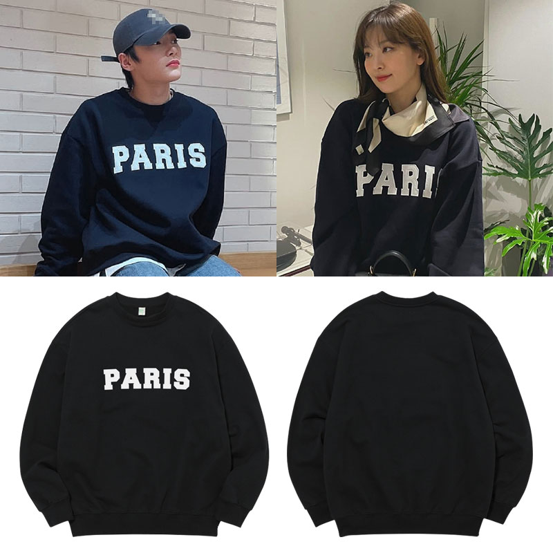 STRAYKIDS梁精寅姜涩琪同款卫衣服宽松圆领印花上衣