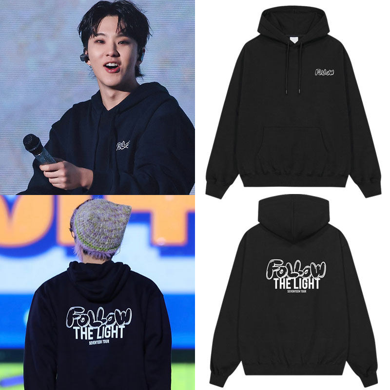 SEVENTEEN TOUR FOLLOW澳门演唱会周边同款卫衣服印花套头连帽衫