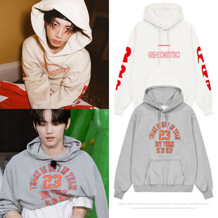 BOYNEXTDOOR汉东旼同款卫衣服宽松印花套头帽衫薄款加绒秋冬外穿