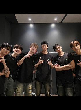 MonstaX日本演唱会ConnectX应援周边同款短袖T恤纯棉印花宽松衣服