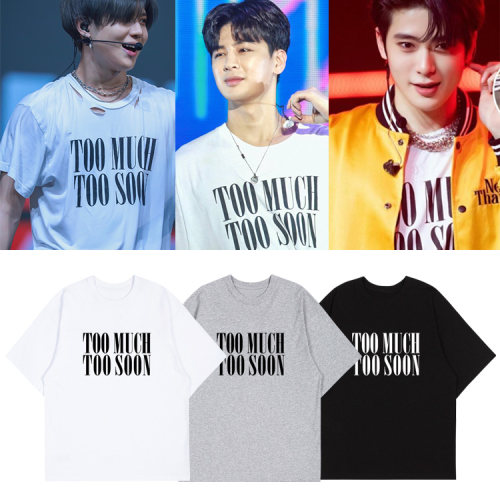 SHINee李泰民郑在玹IKON宋尹亨打歌衣服同款短袖T恤男女