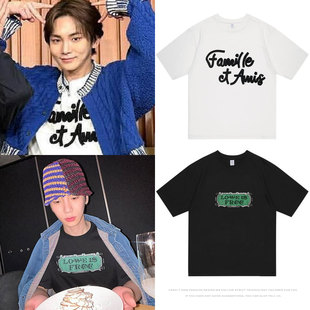 男女装 SHINee金起范同款 打底衫 T体恤上衣服宽松印花纯棉夏季 短袖