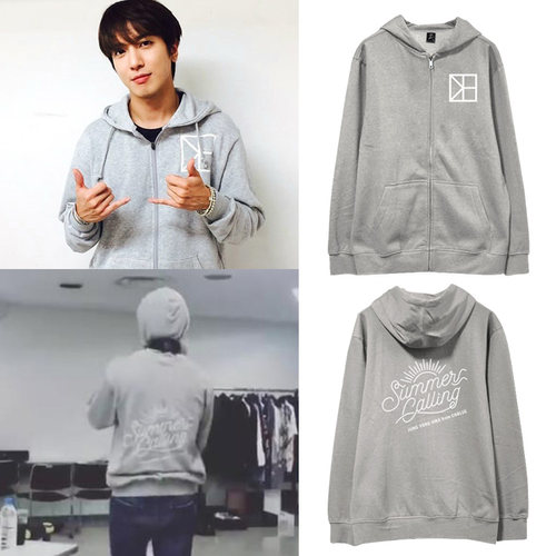 cnblue郑容和演唱会周边同款卫衣宽松印花连帽衫拉链开衫秋冬外套