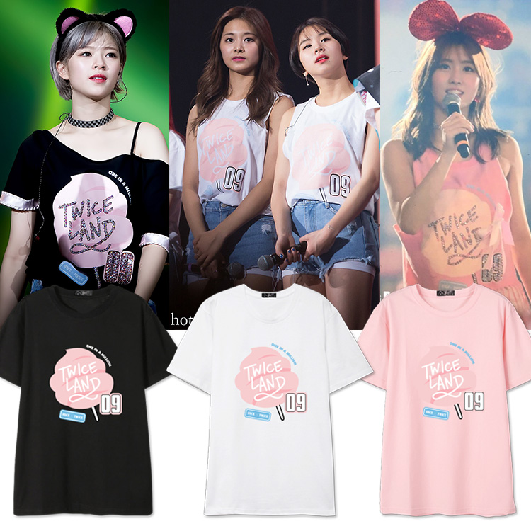 俞定延林娜琏孙彩瑛周子瑜TWICELAND演唱会周边同款打底短袖T恤