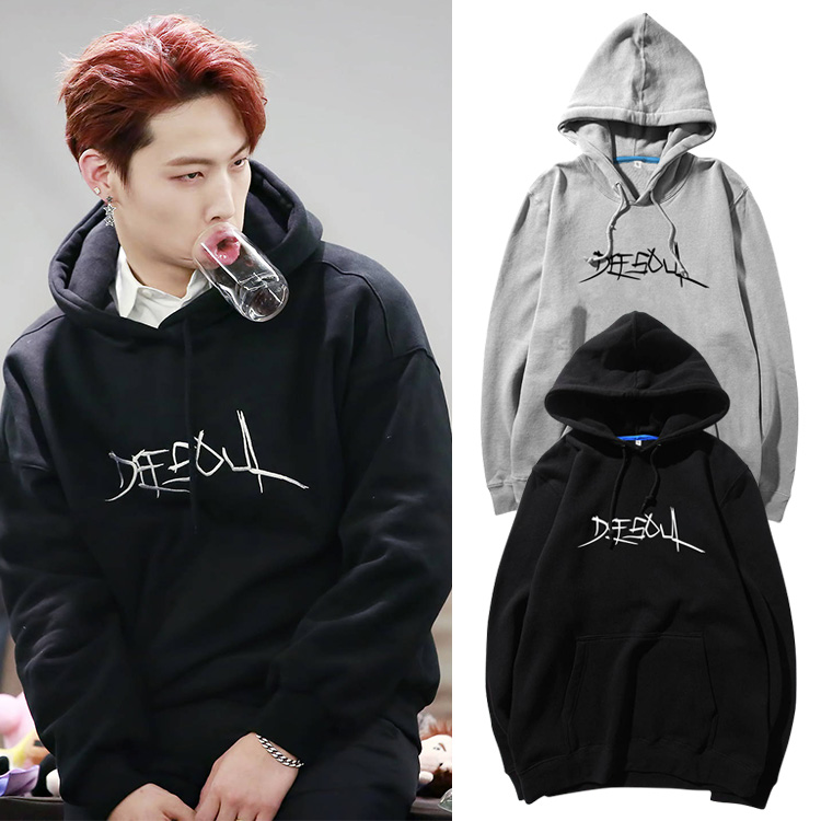 got7组合演唱会周边林在范同款卫衣套头连帽衫加绒学生男女秋冬装