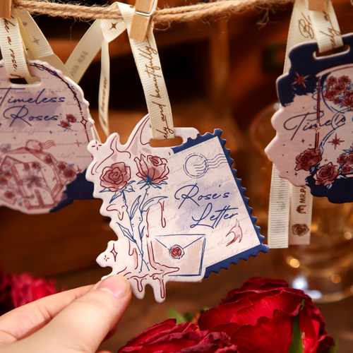 高颜值玫瑰书签香氛卡片