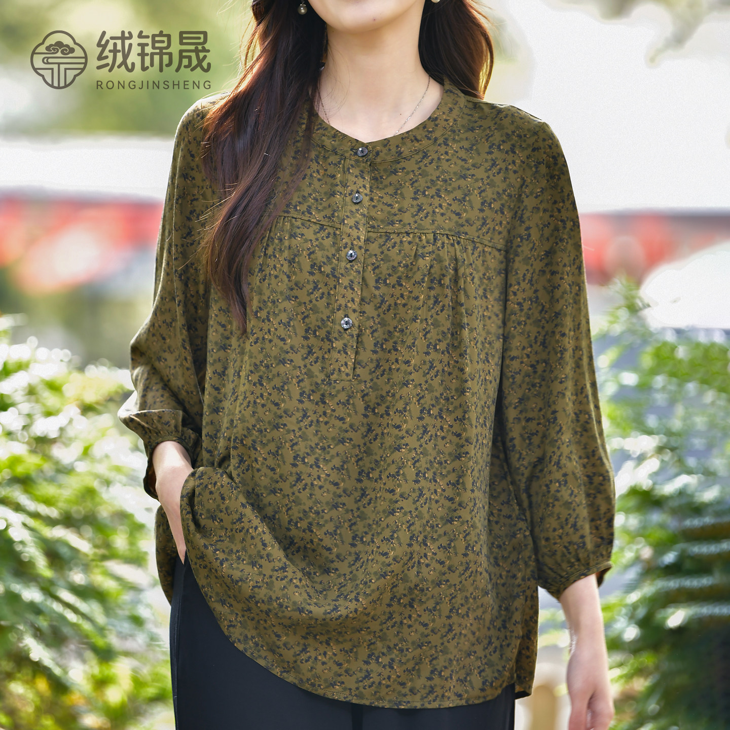 夏季新款棉绸七分袖T恤女图片