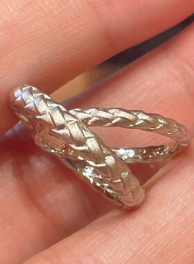 情人节礼物暮光织梦情侣对戒原创戒指S925纯银镀18K金闭口戒指