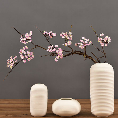 仿真樱花藤条绢花客厅插花摆件