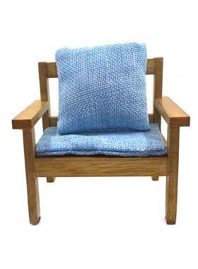 1:12娃娃屋配件dollhouse一张迷你家具抱枕沙发仿真休闲场景模型