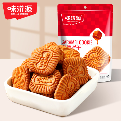 味滋源焦糖饼干68g比利时风味