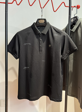 克利雅品牌夏季新品polo衫印花珠地棉翻领短袖t恤半袖上衣162309