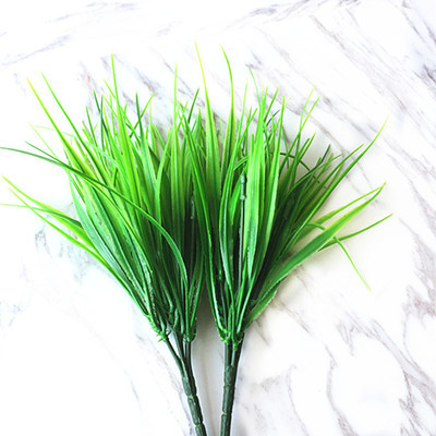 Artificial Flowers and Plants for Decoration, Single Plastic Grass Seedlings for Restaurant Partition and Greening