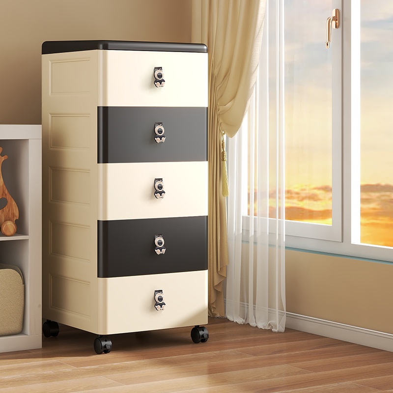 36宽夹缝家用客厅收纳柜加厚多层收纳箱儿童置物架抽屉式床头柜子