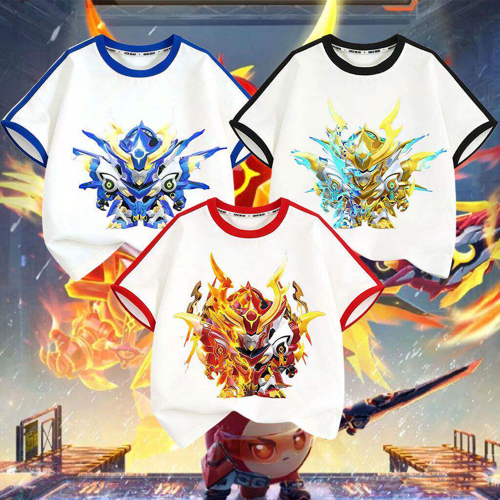 2026新款蛋仔派对天火麒麟机甲周边儿童纯棉短袖透气夏季男童上衣