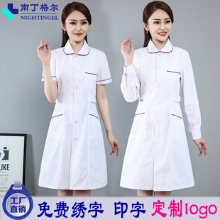 护士服圆领冬长袖袖女定做大码口腔医护制服工作服白大褂南丁格尔